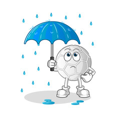 hand ball holding an umbrella illustration. character vector