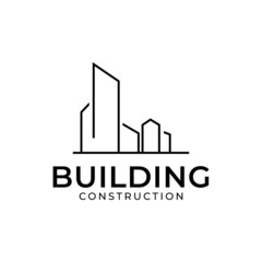 Building logo design inspiration. Symbol for construction, apartment icon template