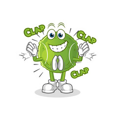 tennis ball applause illustration. character vector