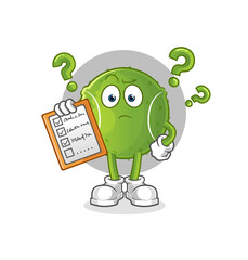 Obraz premium tennis ball schedule list vector. cartoon character