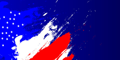 Red blue and white background