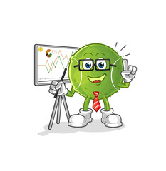 tennis ball marketing character. cartoon mascot vector
