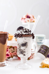 Delicious Sweet Bakery Patisserie Food Menu Gourmet Meal Dessert Chocolate Strawberry Lemon Flour Cake Pie Piece Chicken Fry Cheese Pizza Bread Still Product Carnival Mardi Gras Theme