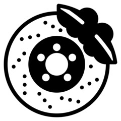 brake glyph icon