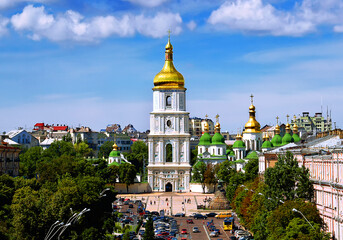 Fototapeta na wymiar St. Sophia`s Cathedral, Kiev, Ukraine.
