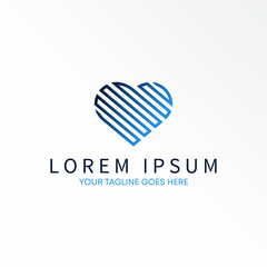 Simple and unique Love lines image graphic icon logo design abstract concept vector stock. Can be used as a symbol related to gift.