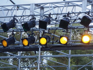 ステージの照明機器