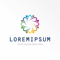 Letter or word B font like body around image graphic icon logo design abstract concept vector stock. Can be used as a symbol related to initial or community.