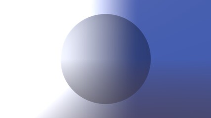 Blue-white background core neon. The ball is blue and white. Concept creative background. Glowing eclipse core 3D renderer.Central core.