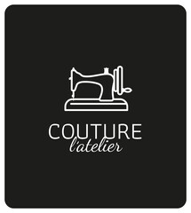 logo pour mercerie, magasin de tissu, couturière, retouche, modéliste, créateur de mode, vêtement, artisan, atelier de couture
