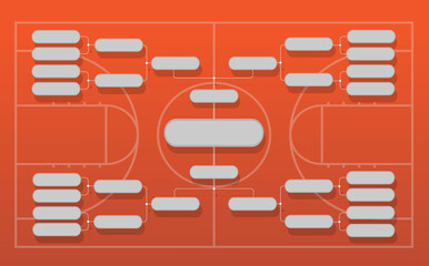 Basketball banner. Basket tournament. Basketball match or basketball tournament. Cup of championship. Vector stock.