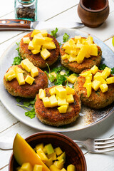 Vegetarian quinoa burgers