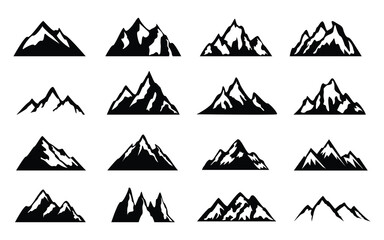 mountain vector collection ... natural scenery