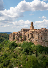 Fototapeta premium beautiful view of the town pitigliano, italy