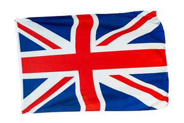 Great Britain of waving national flag on isolated white background