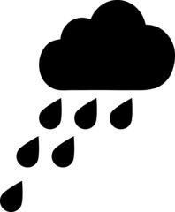 Fototapeta na wymiar Cloud vector icon . The heavy rain . The rainy weather illustration..eps