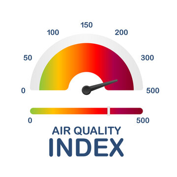 Infographic with air quality index on dust background for medical design. Air quality index, great design for any purposes. Vector illustration.