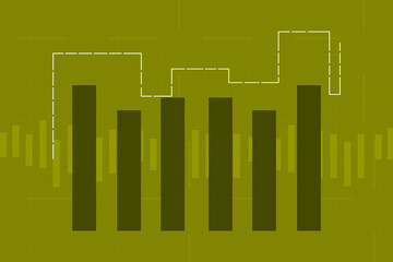 2d rendering Stock market online business concept. business Graph 