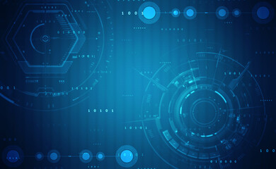 2d illustration abstract digital binary data on computer screen