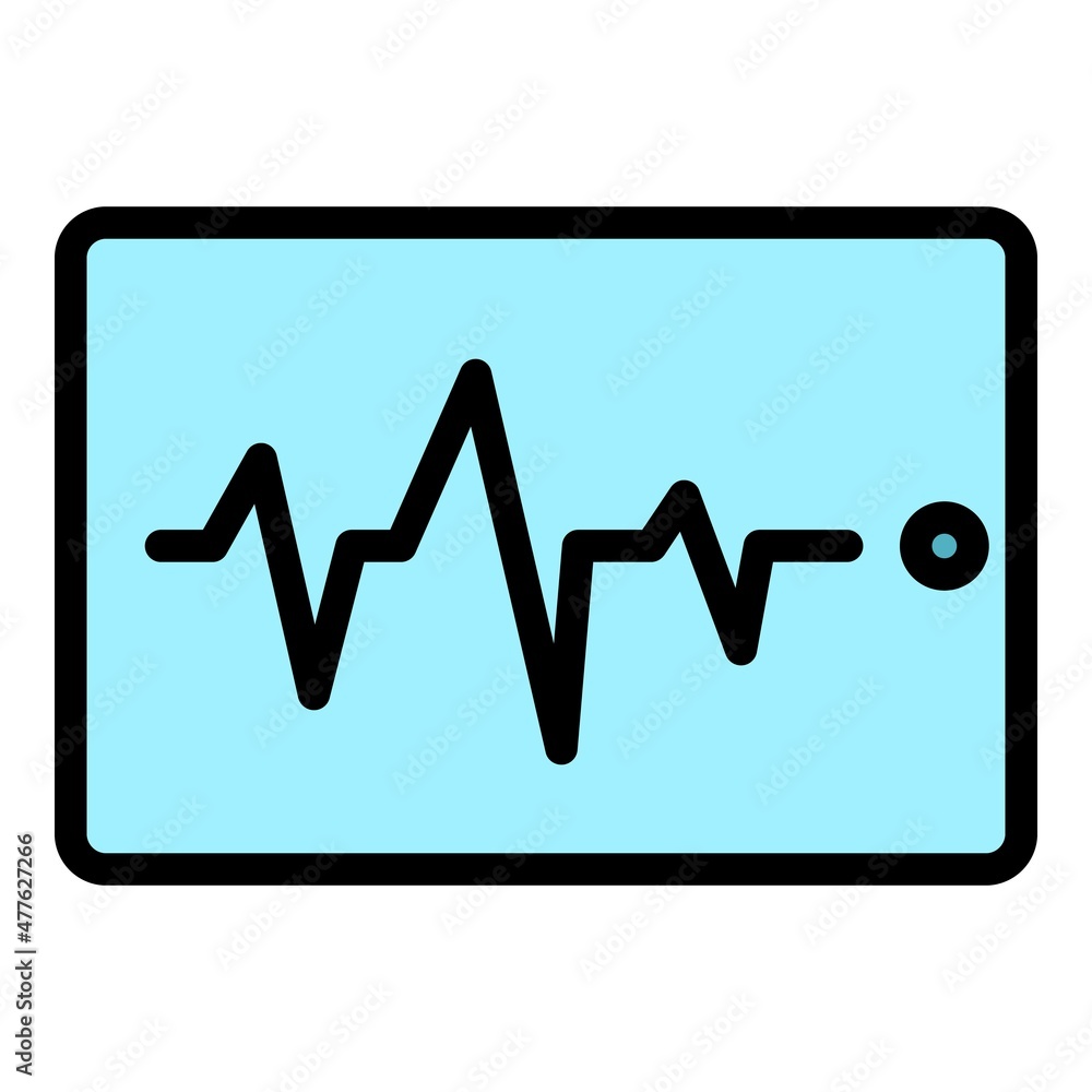 Poster support tablet icon. outline support tablet vector icon color flat isolated