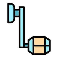 Bicycle repair pedal icon. Outline bicycle repair pedal vector icon color flat isolated