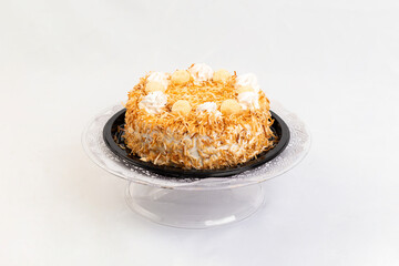 Delicious Sweet Bakery Patisserie Food Menu Gourmet Meal Dessert Chocolate Strawberry Lemon Flour Cake Pie Piece Chicken Fry Cheese Pizza Bread Still Blank Background