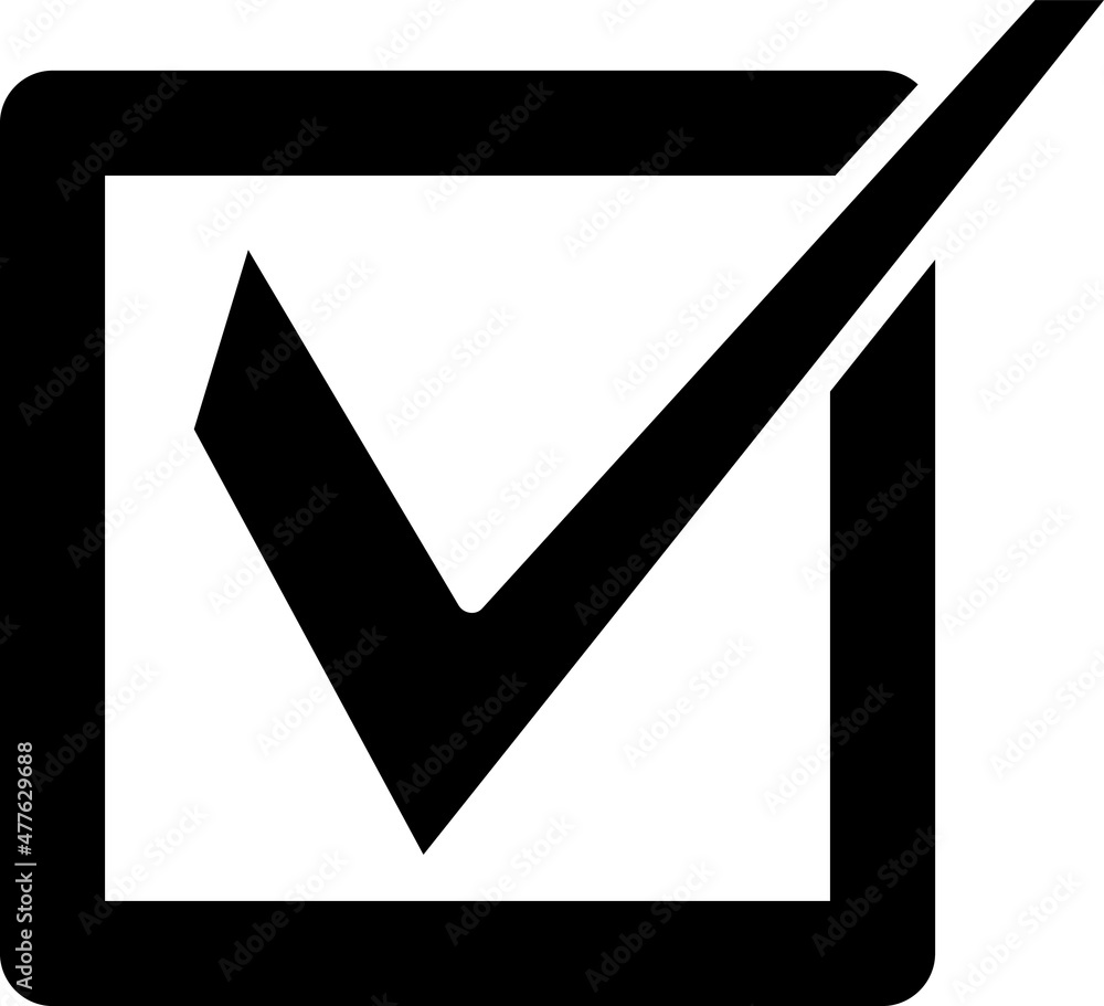 Poster outline check icon. check vector illustration..eps