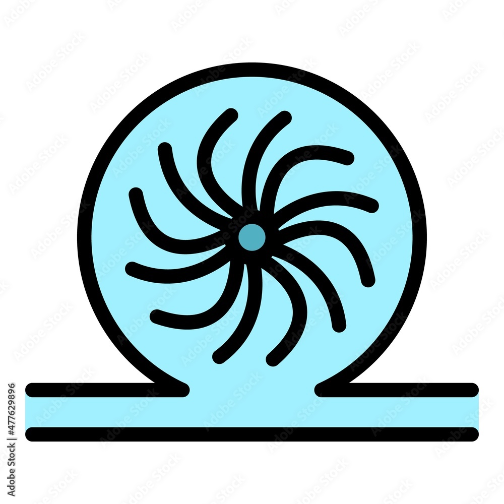 Poster pipeline pump icon. outline pipeline pump vector icon color flat isolated