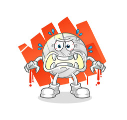 volleyball monster vector. cartoon character