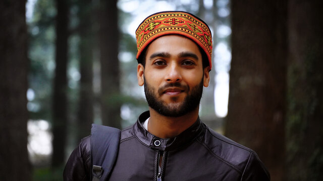 himachali young man image watching camera