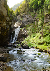 Waterfall in the mountains of Ordesa and Monte Perdido