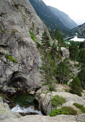 Waterfall in the mountains of Ordesa and Monte Perdido