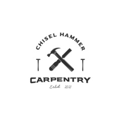 vintage carpentry logo and mechanic label