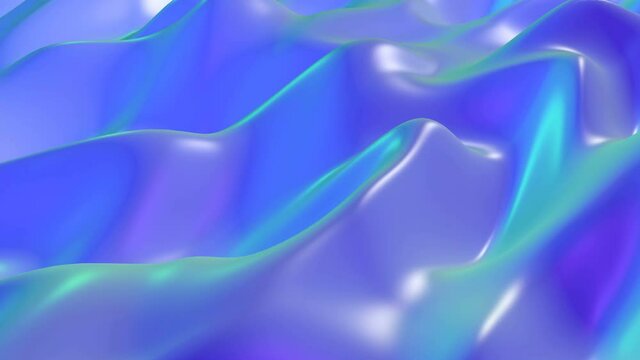 Blue colorful wave reflection surface macro intro 