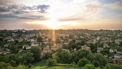 Fototapeta premium Sunset over the city 