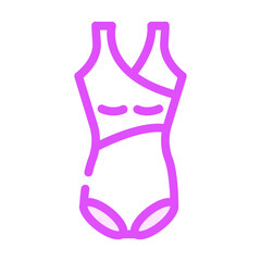 beachwear one-piece color icon vector. beachwear one-piece sign. isolated symbol illustration