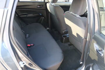 Rear seats of car interior.