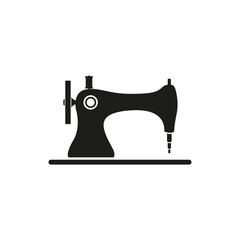 Old style sewing machine drawing. Vector