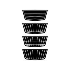 Front grill design for cars and various vehicles. Vector