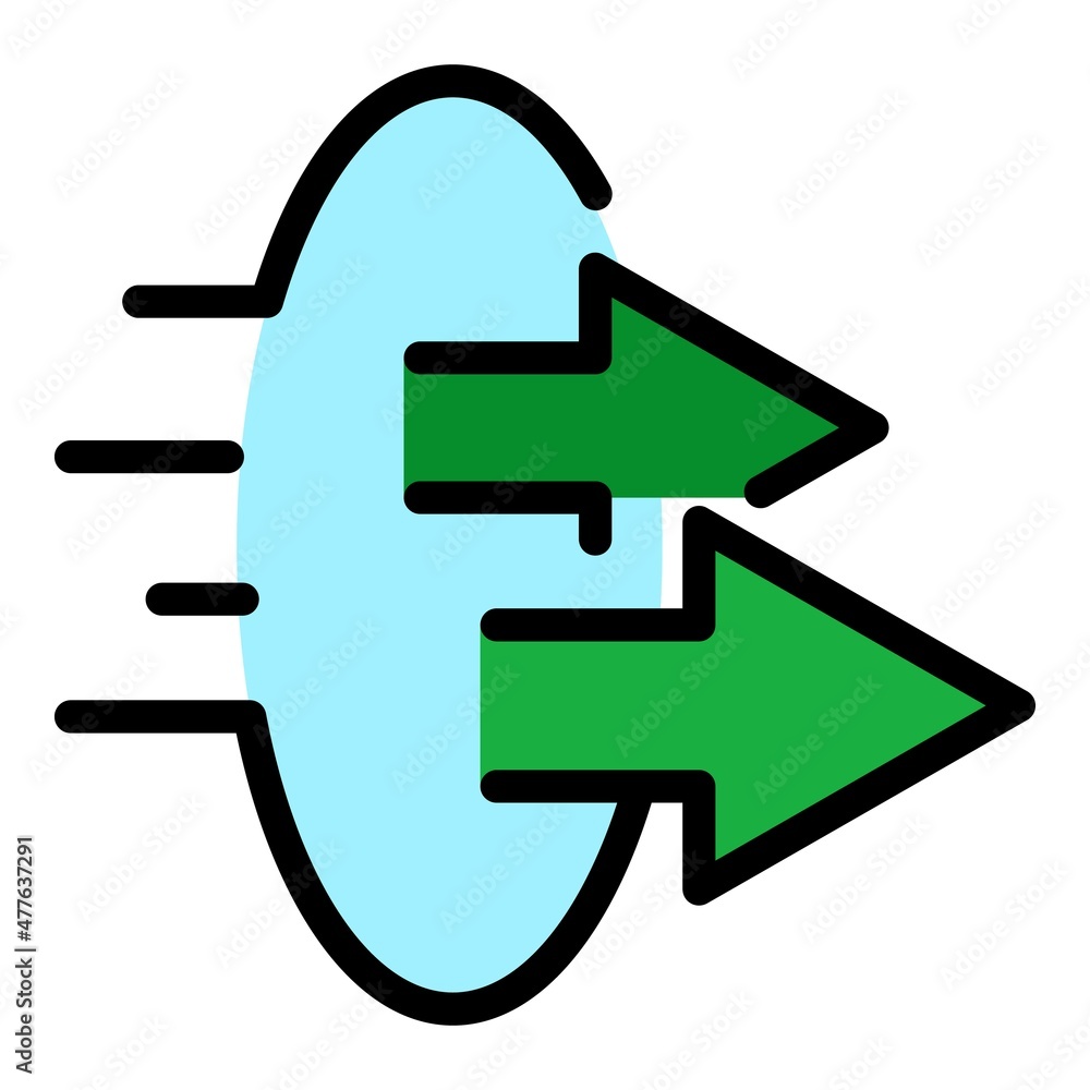 Poster internet speed icon. outline internet speed vector icon color flat isolated