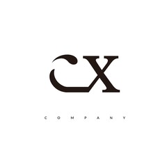 Initial CX Logo Design Vector