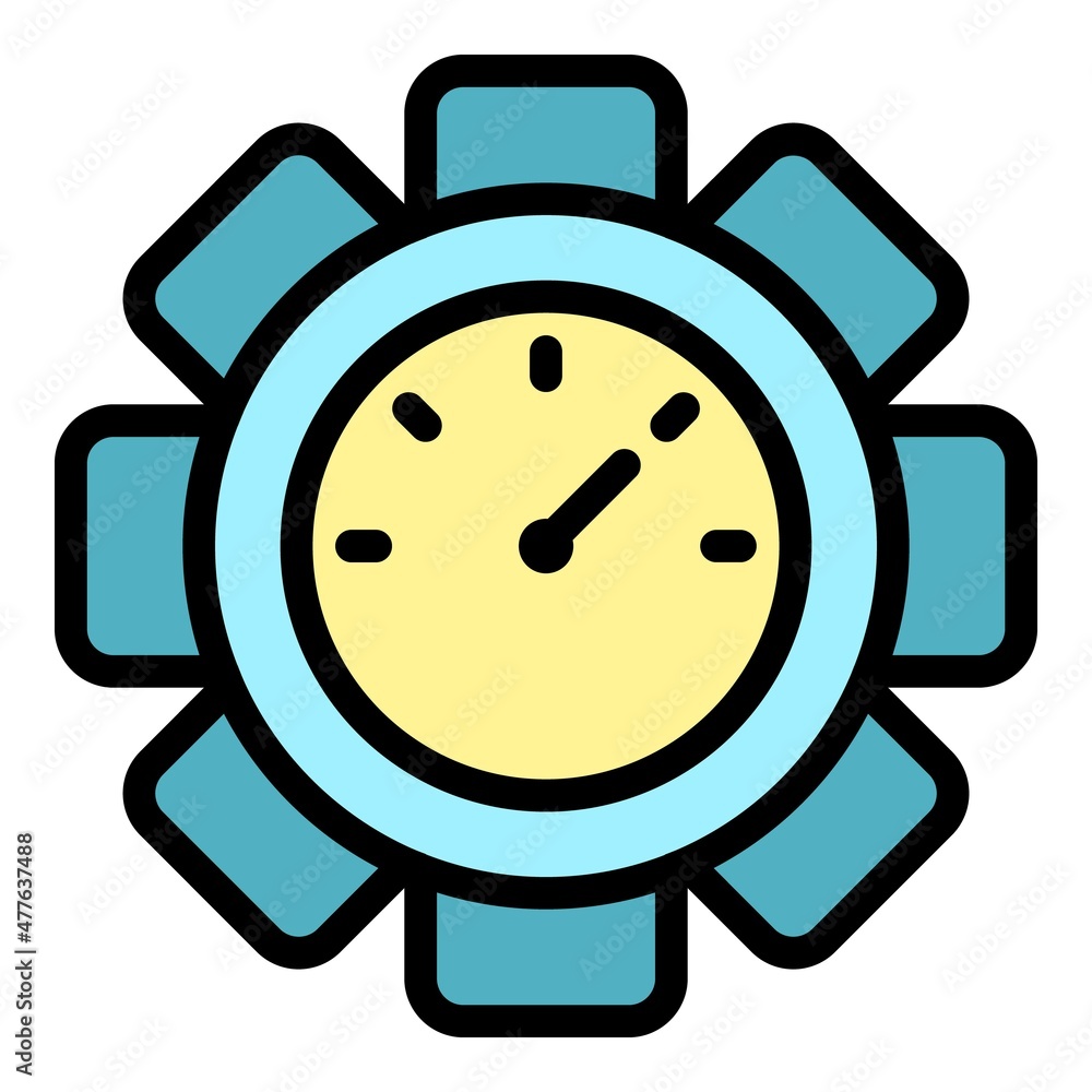 Poster measure internet speed icon. outline measure internet speed vector icon color flat isolated