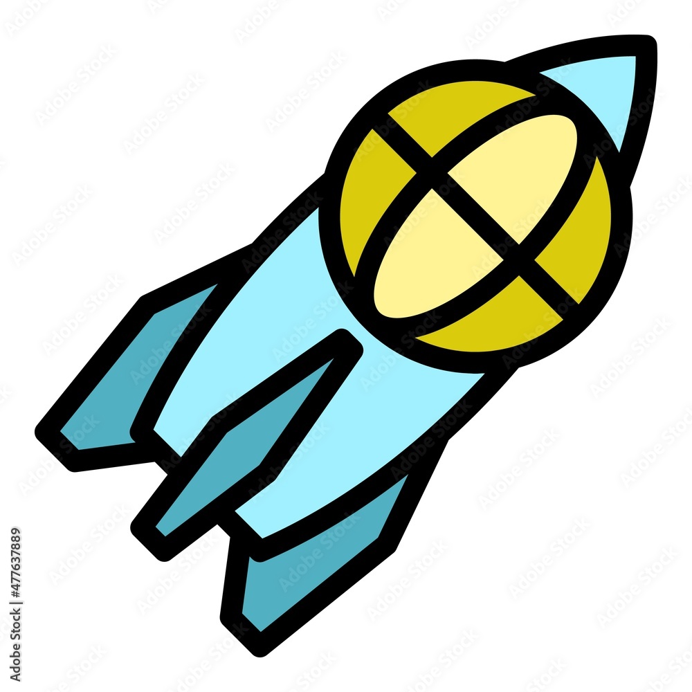 Poster high speed internet icon. outline high speed internet vector icon color flat isolated