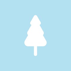 spruce or pine symbol design on a blue background