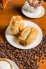 Delicious Sweet Bakery Patisserie Food Menu Gourmet Meal Dessert Chocolate Strawberry Lemon Flour Cake Pie Piece Chicken Fry Cheese Pizza Bread