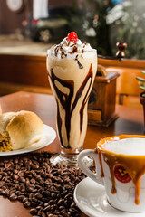 Delicious Sweet Bakery Patisserie Food Menu Gourmet Meal Dessert Chocolate Strawberry Lemon Flour Cake Pie Piece Chicken Fry Cheese Pizza Bread