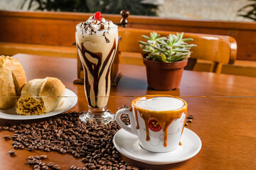Delicious Sweet Bakery Patisserie Food Menu Gourmet Meal Dessert Chocolate Strawberry Lemon Flour Cake Pie Piece Chicken Fry Cheese Pizza Bread