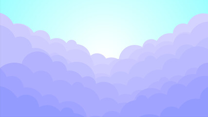 Fototapeta premium Sky and clouds background. Stylish design with flat posters, flyers, postcards, web banners. Isolated Object. Vector illustration.