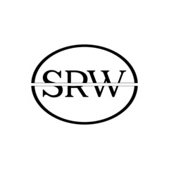 SRW letter logo design with white background in illustrator, vector logo modern alphabet font overlap style. calligraphy designs for logo, Poster, Invitation, etc.