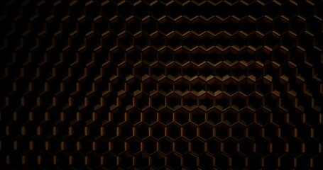 Abstract dark honeycomb background 3d rendering